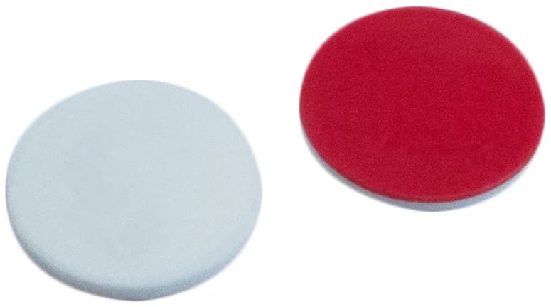 9,5 mm Septum, Silikon weiß/PTFE rot, 45° shore A, 1,3 mm