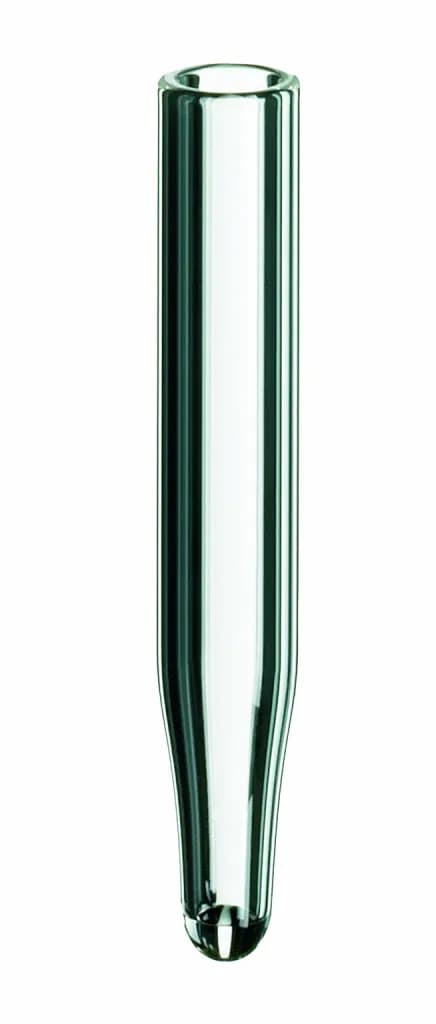 0,1 ml Mikroeinsatz, 30 x 5 mm, Klarglas, 9 mm Spitze