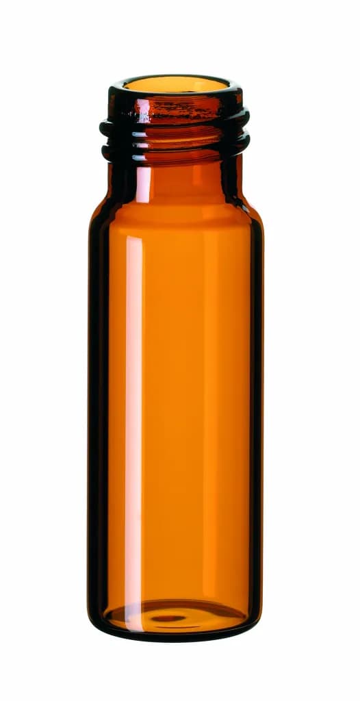 4 ml Gewindeflasche ND13, 45 x 14,75 mm, Braunglas, 1. Hydolytische Klasse