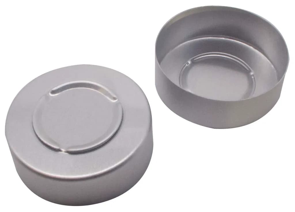 32 mm Aluminiumkappe mit Abriß, klar