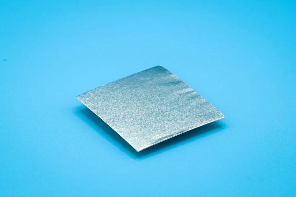 Silberfolie 40 x 40 mm, 99,99 %, Foliendicke 0,008 mm