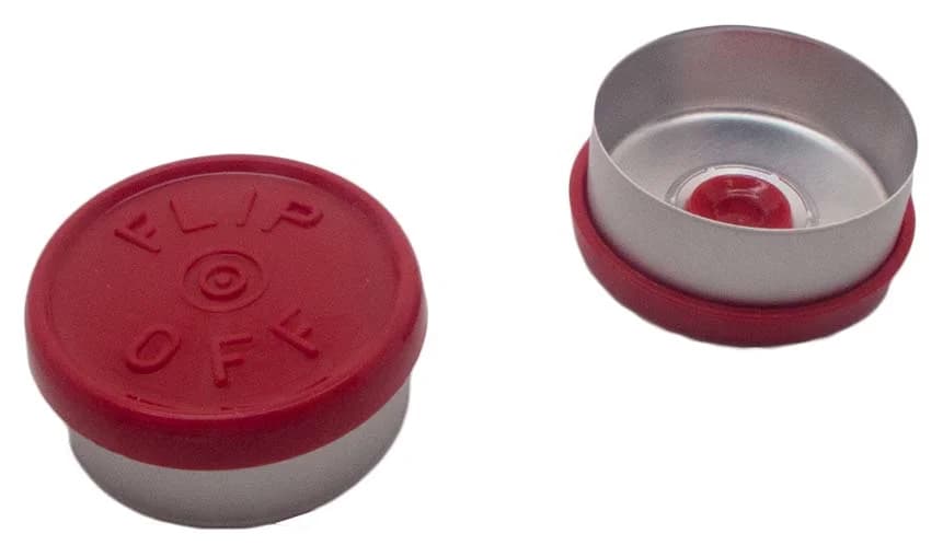 20 mm Flip-Off Kappe, Mittelabriß rot