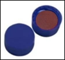 ND9 PP Kurzgewindekappe, blau, geschlossen Naturkautschuk rot-orange / PTFE transparent 60° shore,